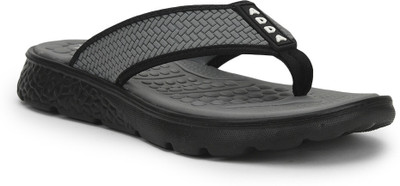 Adda Men Flip Flops(Grey, Black , 7)