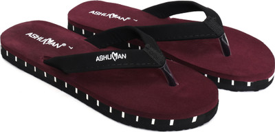 ASHUMAN Women Slippers(Maroon , 5)