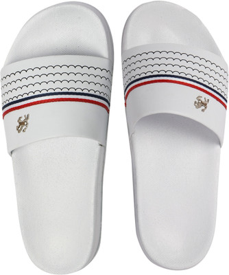 Shoe Mate Men Slides(White , 7)