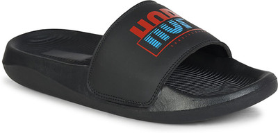 Shoe Mate Men Slides(Black , 8)