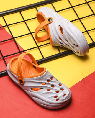 BERSACHE Men Slides(Orange , 7)
