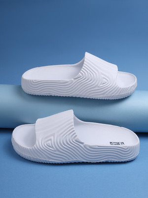 TOE CANDY Men Slides(White , 6)