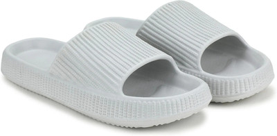 Shoe Island Men Slides(White , 9)