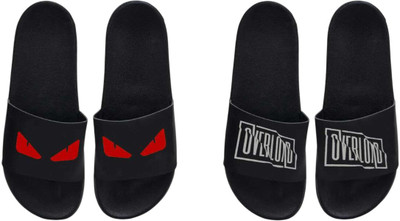 nvisan Men Slides(Black , 7)