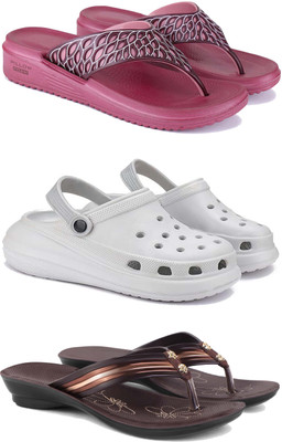 WINGSCRAFT Women Flip Flops(Brown , 6)