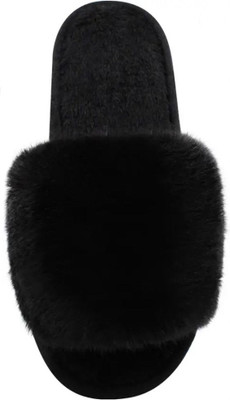 rexizone Women Flip Flops(Black , 6)