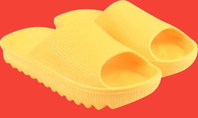 ATHLOES Women Slides(Yellow , 6)