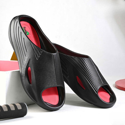 Footup Men Super Soft|Orthopedic|Comfortable|Lightweight|Diabetic Slippers(Red, Black , 6)