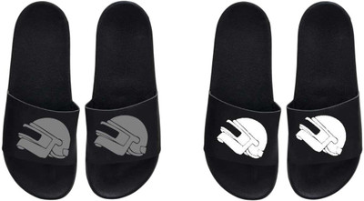 nvisan Men Slides(Grey, White , 7)