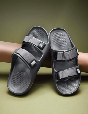 ATHREE Men Slides(Grey , 11)