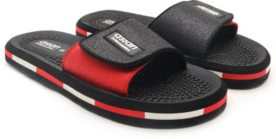 asian Men Doctor Soft Cushion Slippers for Men | Ultra Soft Comfort with Arch Support Slides(Black, Red , 6)