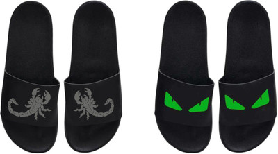 nvisan Men Slides(Green, Grey , 8)