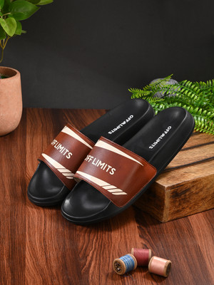OFF LIMITS Men Slides(Brown , 9)