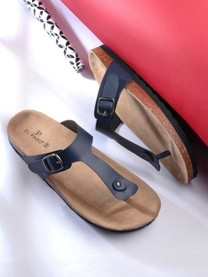 El Paso Men Flip Flops(Blue , 9)
