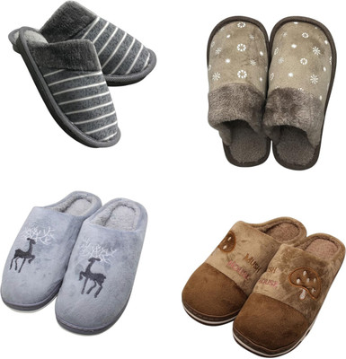 Mahi Enterprises Men Flip Flops(Grey, Beige, Grey, Brown , 6)