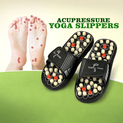 NELHONA Men Flip Flops(Black , 8)