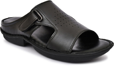 Dispatch Men Men Sandals |Memory Form Footbed |Slippers For Men |Comfortable |Casual Slippers(Black , 9)