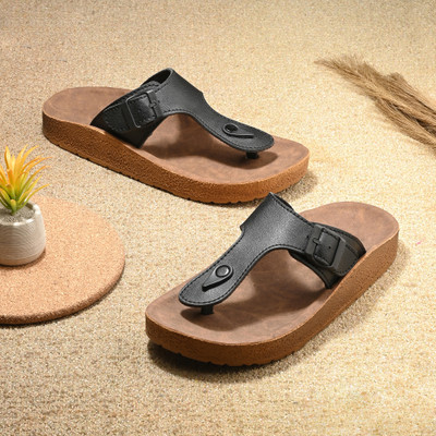 Footup Men Super Soft|Orthopedic|Comfortable|Lightweight|Diabetic Flip Flops(Black , 7)