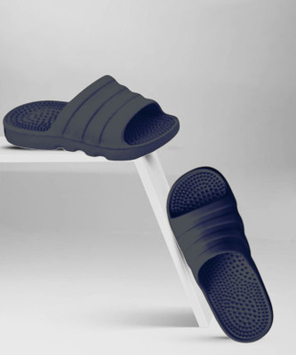 Feel alive Men Slides(Black , 8)