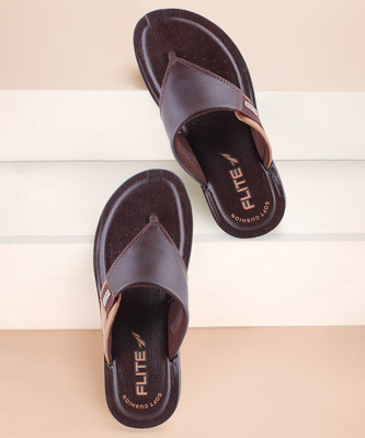 FLITE Men Slippers(Brown , 9)