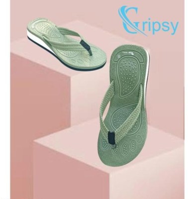 OSM Women Flip Flops(Green , 4)