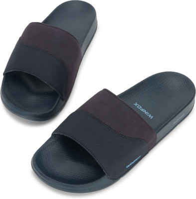 WINFOX Men Slides(Blue , 8)