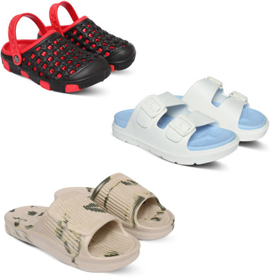 Acorn Men Slides(Red, Blue, Beige , 10)