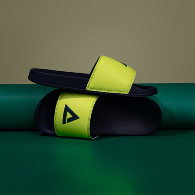 ARVAN Men Slides(Green, Navy , 9)