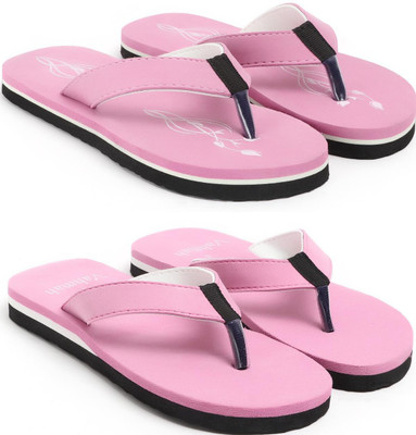VAHMAH Women Slippers(Pink, Pink , 7)