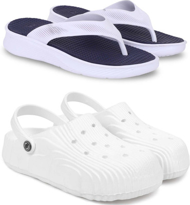 Kapani Fashion Men Slippers(Blue, White , 6)