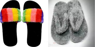 rexizone Women Slides(Multicolor, Grey , 5)