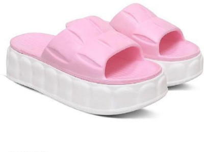 shoptegic Women Flip Flops(Pink , 4)