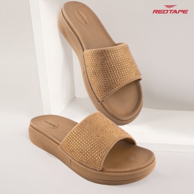 RED TAPE Women Slides(Beige , 7)