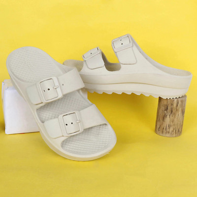 Aqualite Women Slides(Beige , 5)