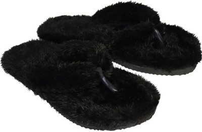 shoptegic Women Slippers(Black , 4)