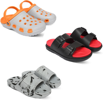 Acorn Men Slides(Orange, Red, White , 8)