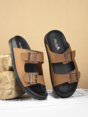SHOE BLATE Men Men's slippers|Sandal|Doctor padding|high comfort|3 color option Slides(Tan 6)