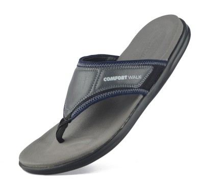 COMFORT WALK Men Slippers(Grey , 8)