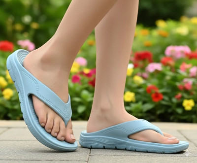 Lehar Women Soft and Comfortable Orthopedic Pain Relief Slippers(Blue , 6)