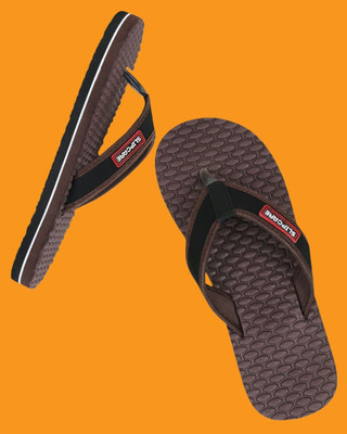 SLIPCARE Men Men's Stylish Ortho Care Relax Slipper Orthopedic Diabetic Soft Doctor Dr House Flip Flops(Brown , 11)