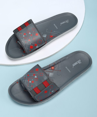 Paragon Men PUK2218G Men's Sliders | Comfortable, Lightweight, Durable | Everyday Use Slides(Grey , 8)
