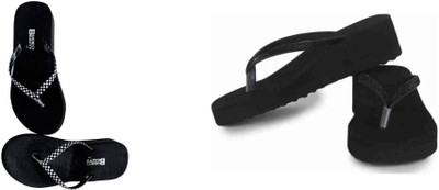 BOOMBEAUTY Women Flip Flops(Multicolor , 4)