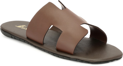 Buxton Men Flip Flops(Tan, Black, Brown , 6)