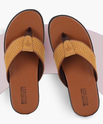 WOODLAND Men Flip Flops(Yellow , 11)