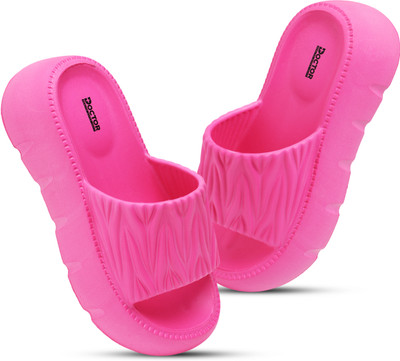 Footup Women Newly Launch | Classic Ultra Soft | Cushion | Comfortable|Premium|Stylish|Trendy Slides(Pink , 3)