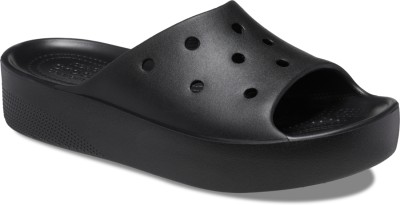 CROCS Women Women's Classic Platform Slides(Black , 5 UK/India)