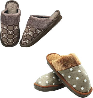 Mahi Enterprises Men Flip Flops(Beige, Brown , 6)