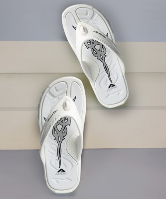 Adda Men Flip Flops(White, White , 7)