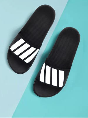 Digicros Men Slides(White, Black , 7)