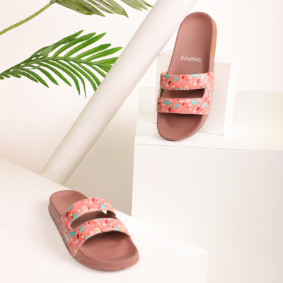 Chupps Women Flip Flops(Pink , 5)